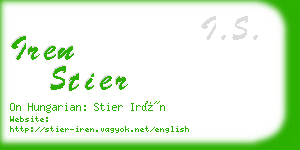 iren stier business card